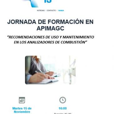 Jornada PRESENCIAL de Formación ISCAL-ANALIZADORES DE COMBUSTIÓN