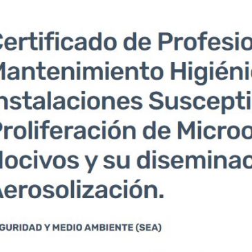 Aragón-Convocatoria certificado de Legionella por experiencia profesional
