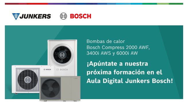 ¡No te pierdas la próxima FORMACIÓN de JUNKERS BOSCH!