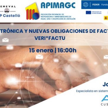 Jornada sobre VERIFACTU. Jueves 15 de enero 2026.APIMAGC.