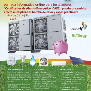 Webinar CAES: cambios efecto multiplicador bomba de calor y caso prácticos.21 julio.