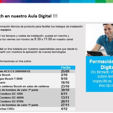 Próximas formaciones del Aula Digital Junkers Bosch 2026